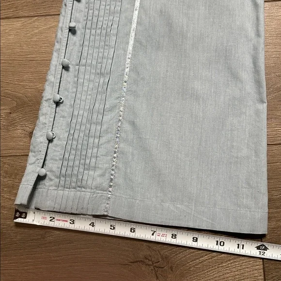 Free People × Nigel Preston Wide Flare Trousers High Rise Light Blue Size XS - Picture 14 of 15